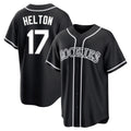 Kooe C.Rockies #17 Todd Helton Player Black Fashion Out Home Game Stitched Jerseys