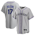 Kooe C.Rockies #17 Todd Helton Player Gray Game Home Stitched Jerseys