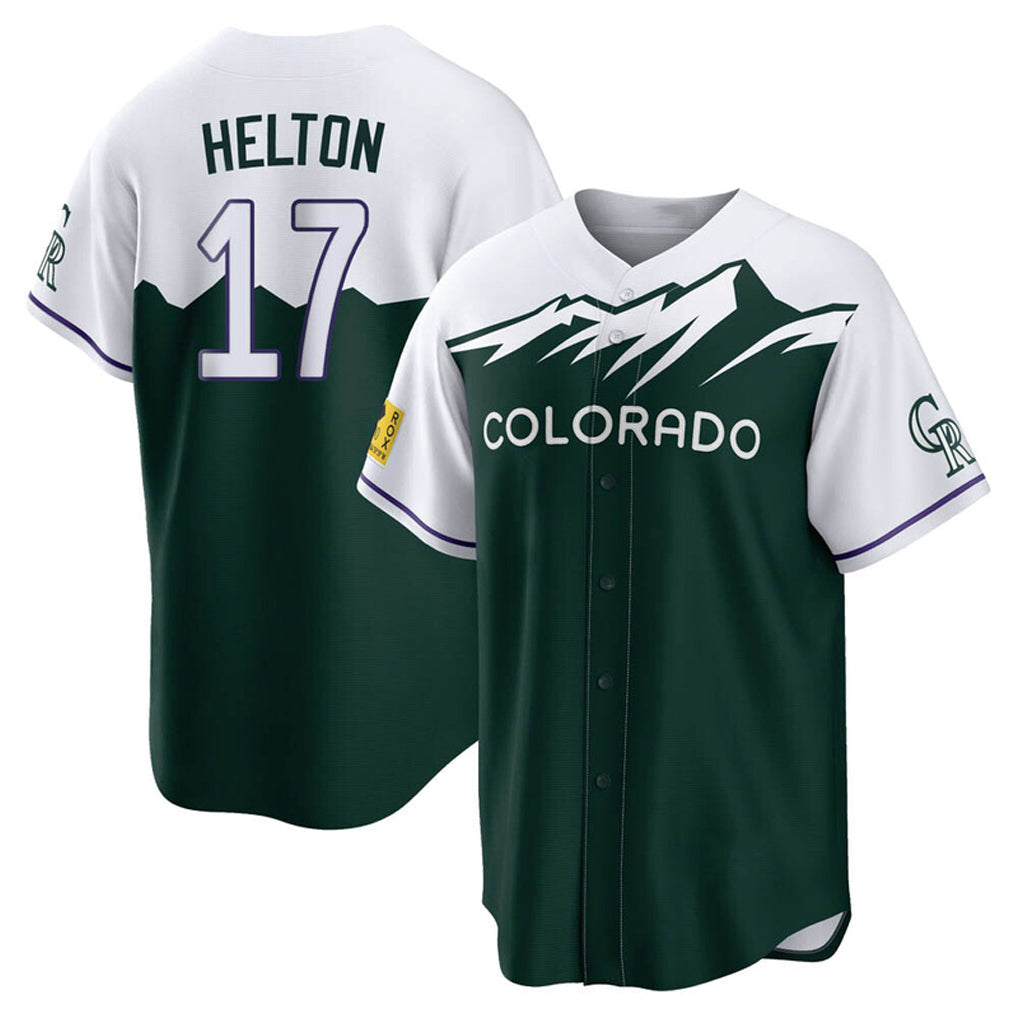 Kooe C.Rockies #17 Todd Helton Player Green City Connect Home Game Stitched Jerseys