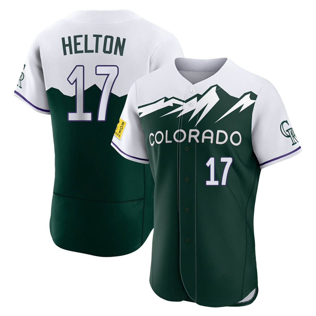 Kooe C.Rockies #17 Todd Helton Player Green City Connect Limited Elite Home Stitched Jerseys