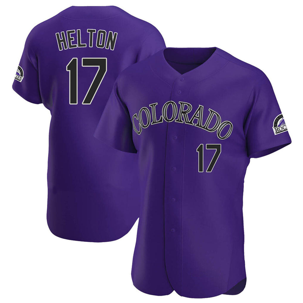 Kooe C.Rockies #17 Todd Helton Player Purple Limited Elite Home Stitched Jerseys