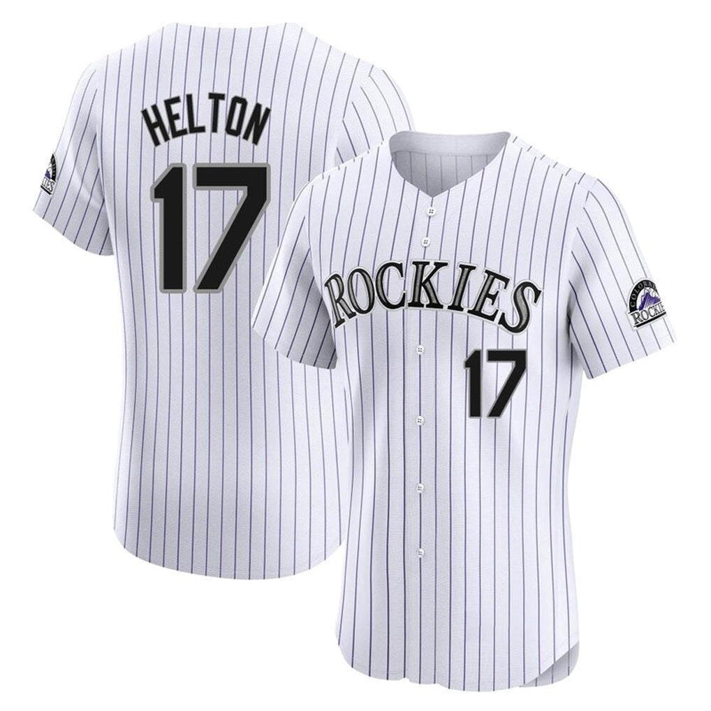 Kooe C.Rockies #17 Todd Helton Player White Limited Elite Home Stitched Jerseys
