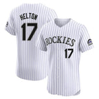 Kooe C.Rockies #17 Todd Helton Player White Limited Elite Home Stitched Jerseys