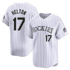 Kooe C.Rockies #17 Todd Helton Player White Limited Home Stitched Jerseys