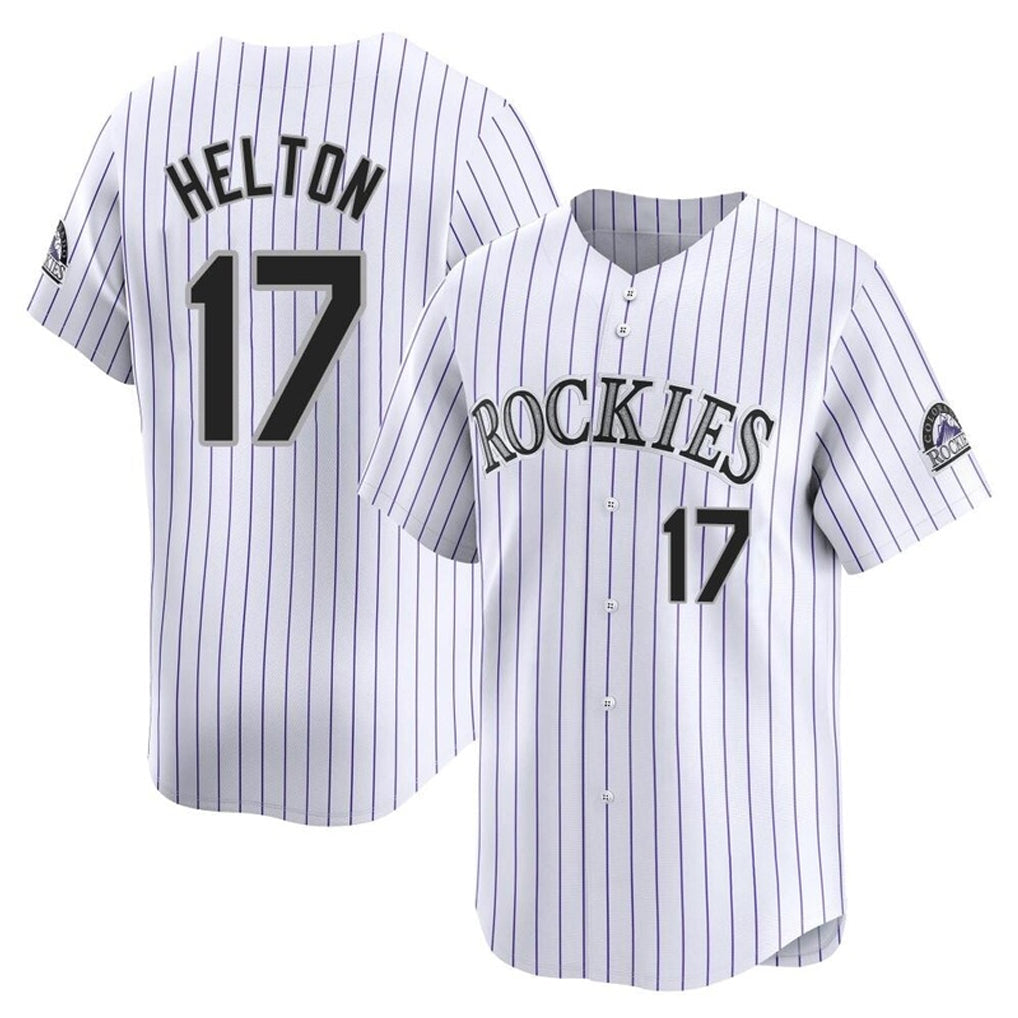 Kooe C.Rockies #17 Todd Helton Player White Limited Home Stitched Jerseys