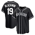 Kooe C.Rockies #19 Charlie Blackmon Player Black Fashion Out Home Game Stitched Jerseys