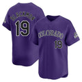 Kooe C.Rockies #19 Charlie Blackmon Player Purple Limited Home Stitched Jerseys