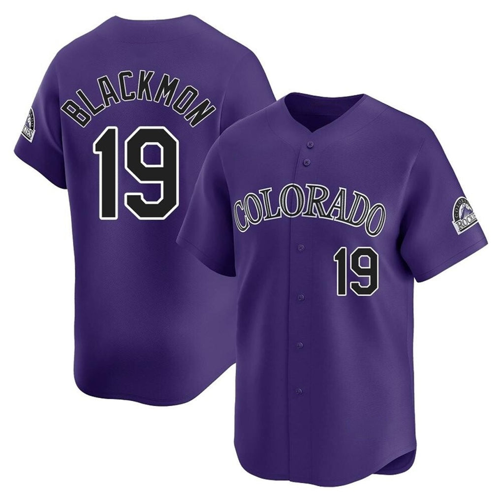 Kooe C.Rockies #19 Charlie Blackmon Player Purple Limited Home Stitched Jerseys