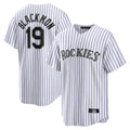Kooe C.Rockies #19 Charlie Blackmon Player White Game Home Stitched Jerseys