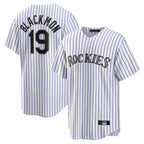 Kooe C.Rockies #19 Charlie Blackmon Player White Game Home Stitched Jerseys