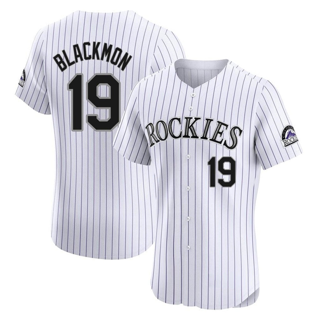 Kooe C.Rockies #19 Charlie Blackmon Player White Limited Elite Home Stitched Jerseys