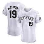 Kooe C.Rockies #19 Charlie Blackmon Player White Limited Elite Home Stitched Jerseys
