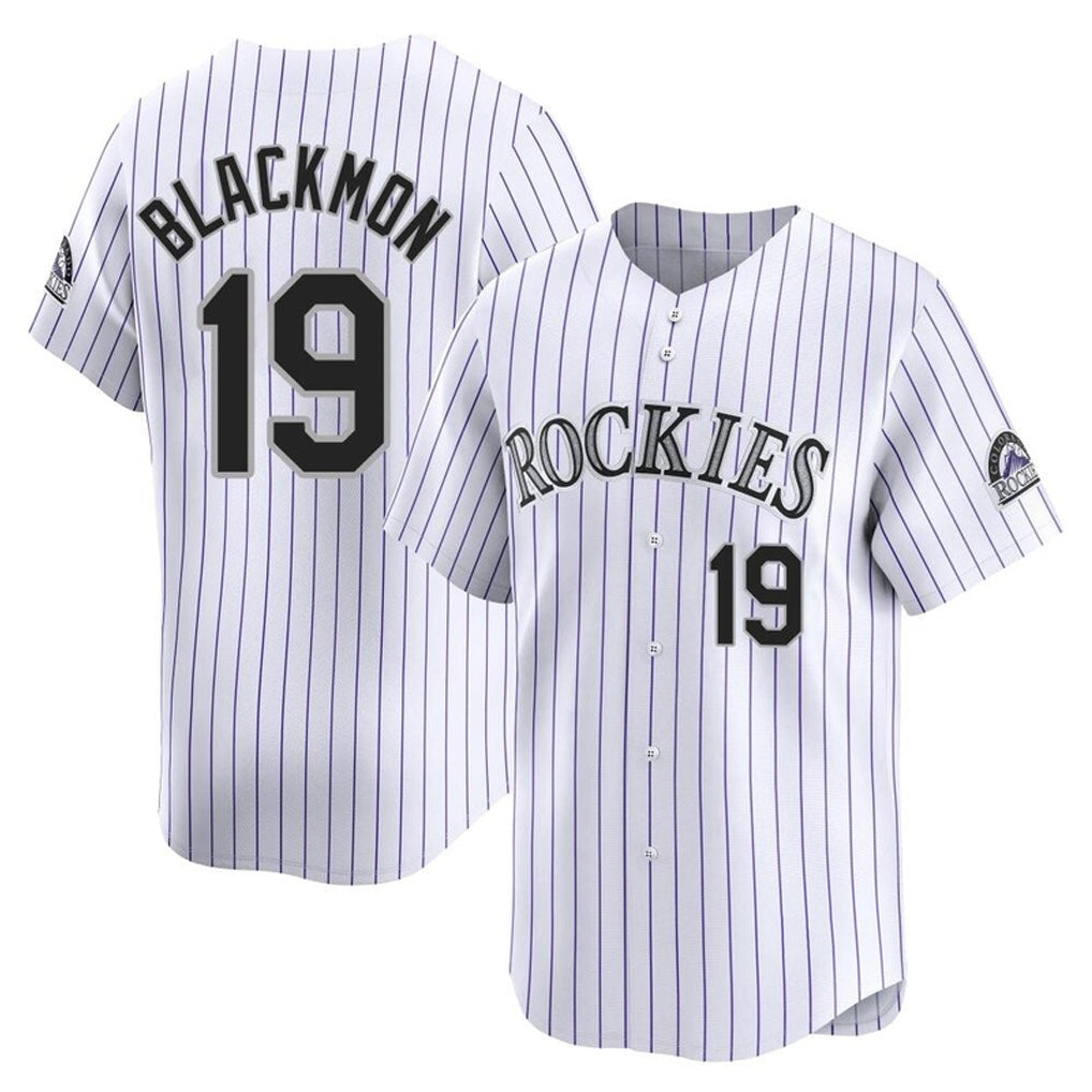 Kooe C.Rockies #19 Charlie Blackmon Player White Limited Home Stitched Jerseys