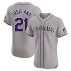 Kooe C.Rockies #21 Kyle Freeland Player Gray Limited Elite Home Stitched Jerseys