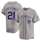 Kooe C.Rockies #21 Kyle Freeland Player Gray Limited Home Stitched Jerseys