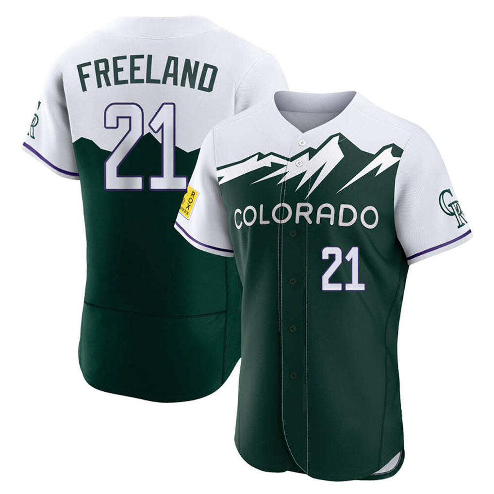 Kooe C.Rockies #21 Kyle Freeland Player Green City Connect Limited Elite Home Stitched Jerseys