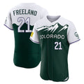 Kooe C.Rockies #21 Kyle Freeland Player Green City Connect Limited Elite Home Stitched Jerseys