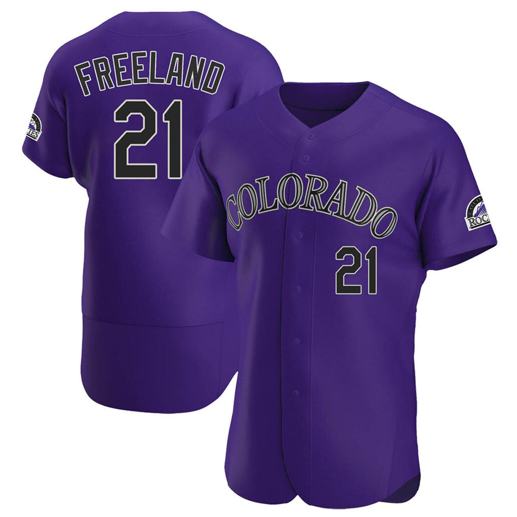 Kooe C.Rockies #21 Kyle Freeland Player Purple Limited Elite Home Stitched Jerseys