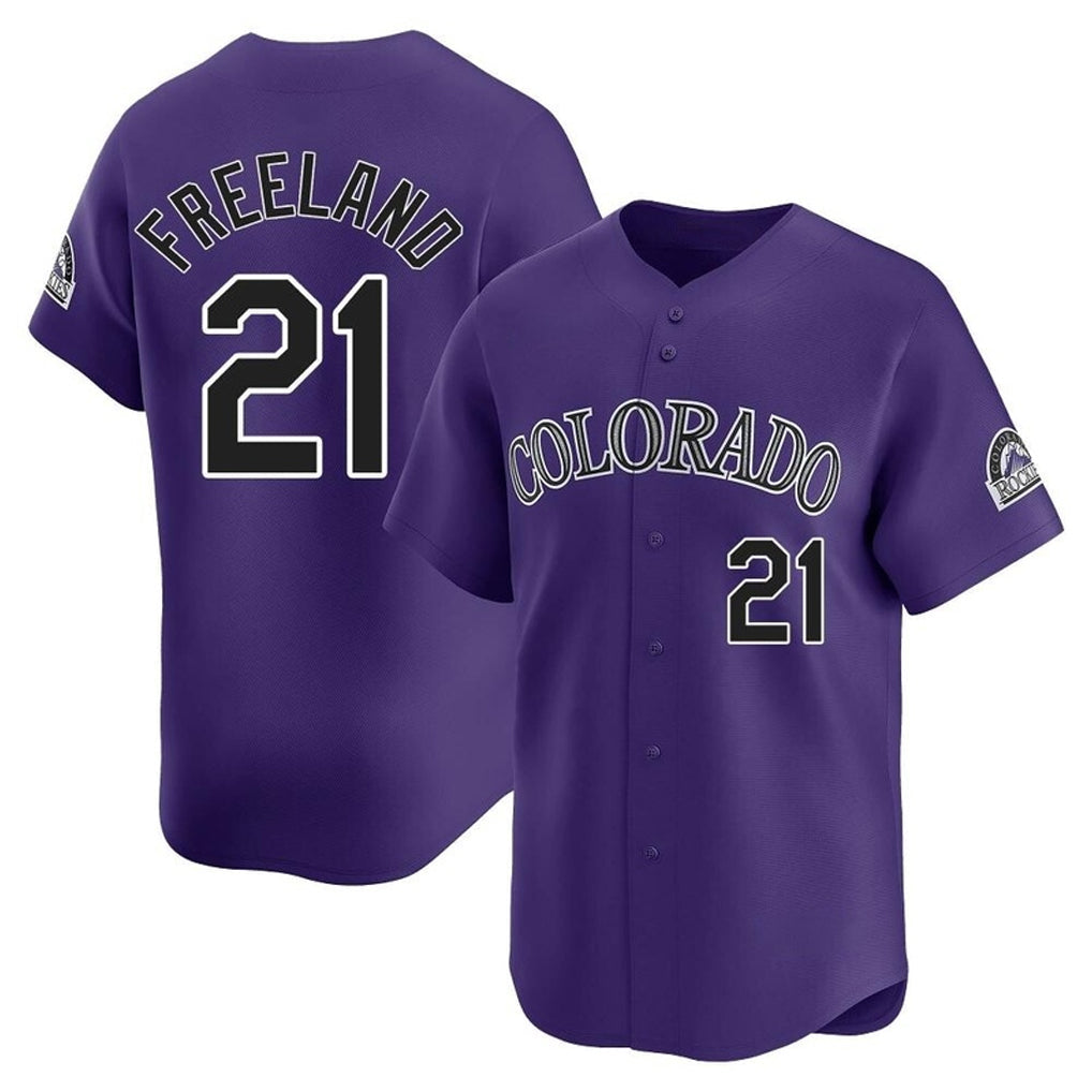 Kooe C.Rockies #21 Kyle Freeland Player Purple Limited Home Stitched Jerseys