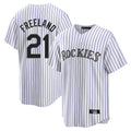 Kooe C.Rockies #21 Kyle Freeland Player White Game Home Stitched Jerseys