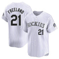 Kooe C.Rockies #21 Kyle Freeland Player White Limited Home Stitched Jerseys