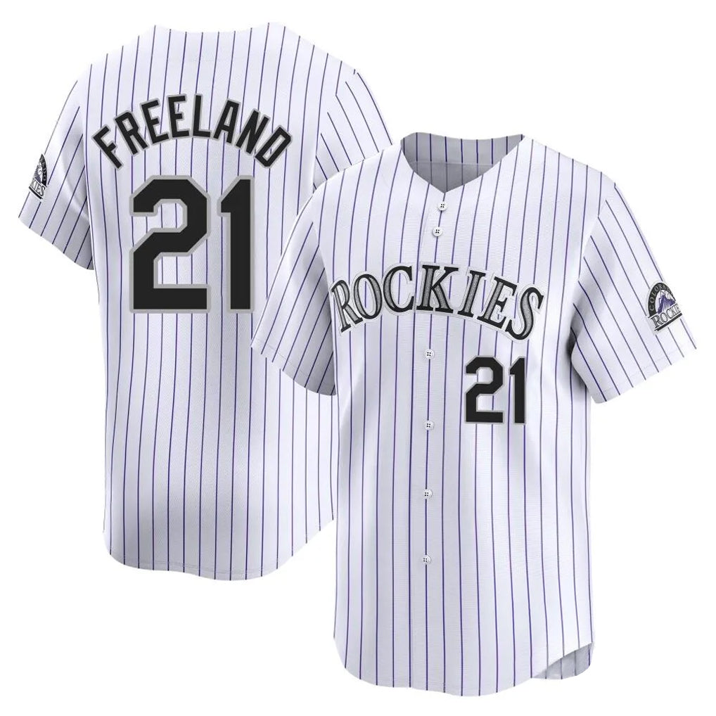 Kooe C.Rockies #21 Kyle Freeland Player White Limited Home Stitched Jerseys