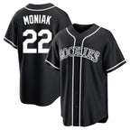 Kooe C.Rockies #22 Mickey Moniak Player Black Fashion Out Home Game Stitched Jerseys