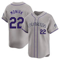 Kooe C.Rockies #22 Mickey Moniak Player Gray Limited Home Stitched Jerseys