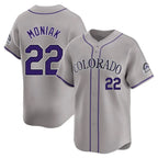 Kooe C.Rockies #22 Mickey Moniak Player Gray Limited Home Stitched Jerseys