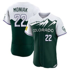 Kooe C.Rockies #22 Mickey Moniak Player Green City Connect Limited Elite Home Stitched Jerseys