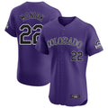 Kooe C.Rockies #22 Mickey Moniak Player Purple Limited Elite Home Stitched Jerseys