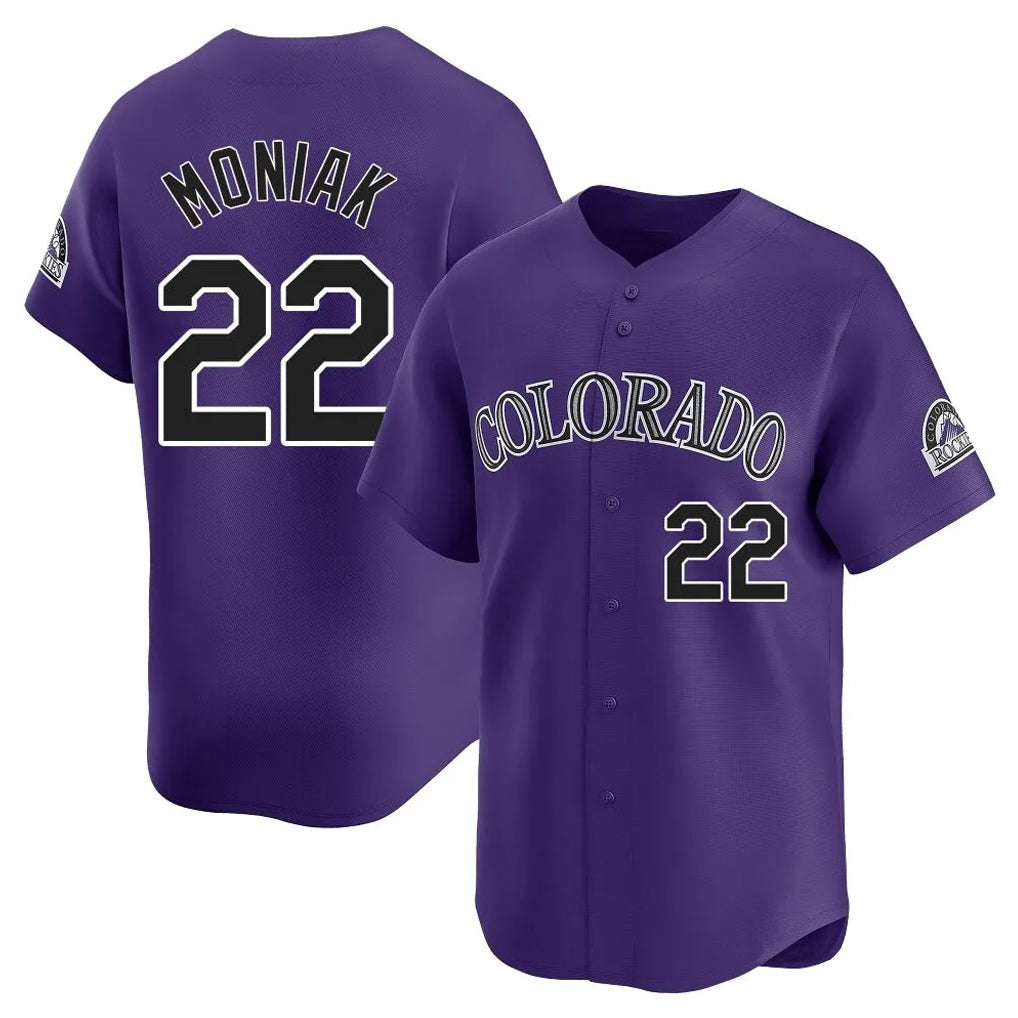 Kooe C.Rockies #22 Mickey Moniak Player Purple Limited Home Stitched Jerseys