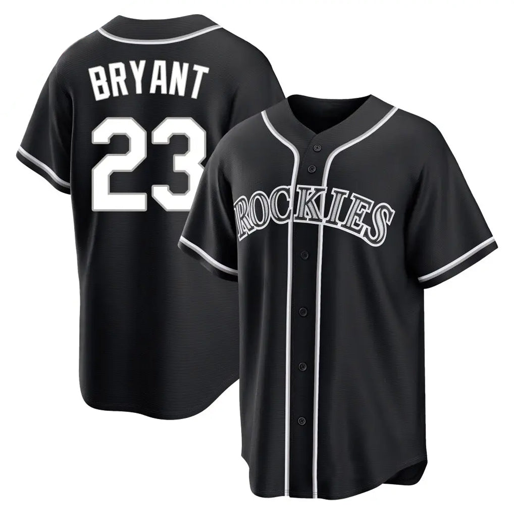 Kooe C.Rockies #23 Kris Bryant Player Black Fashion Out Home Game Stitched Jerseys