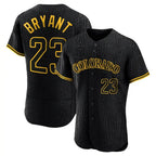 Kooe C.Rockies #23 Kris Bryant Player Black Snake Skin City Limited Elite Home Stitched Jerseys