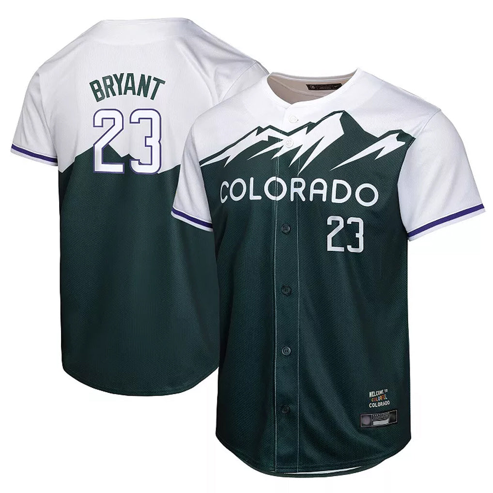 Kooe C.Rockies #23 Kris Bryant Player Green City Connect Limited Home Game Stitched Jerseys