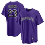 Kooe C.Rockies #23 Kris Bryant Player Purple Game Home Stitched Jerseys