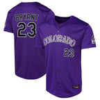 Kooe C.Rockies #23 Kris Bryant Player Purple Limited Home Game Stitched Jerseys