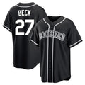 Kooe C.Rockies #27 Jordan Beck Player Black Fashion Out Home Game Stitched Jerseys