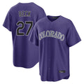 Kooe C.Rockies #27 Jordan Beck Player Purple Game Home Stitched Jerseys