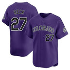 Kooe C.Rockies #27 Jordan Beck Player Purple Limited Home Stitched Jerseys