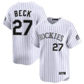 Kooe C.Rockies #27 Jordan Beck Player White Limited Home Stitched Jerseys