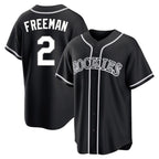 Kooe C.Rockies #2 Tyler Freeman Player Black Fashion Out Home Game Stitched Jerseys