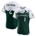 Kooe C.Rockies #2 Tyler Freeman Player Green City Connect Limited Elite Home Stitched Jerseys