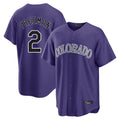 Kooe C.Rockies #2 Tyler Freeman Player Purple Game Home Stitched Jerseys