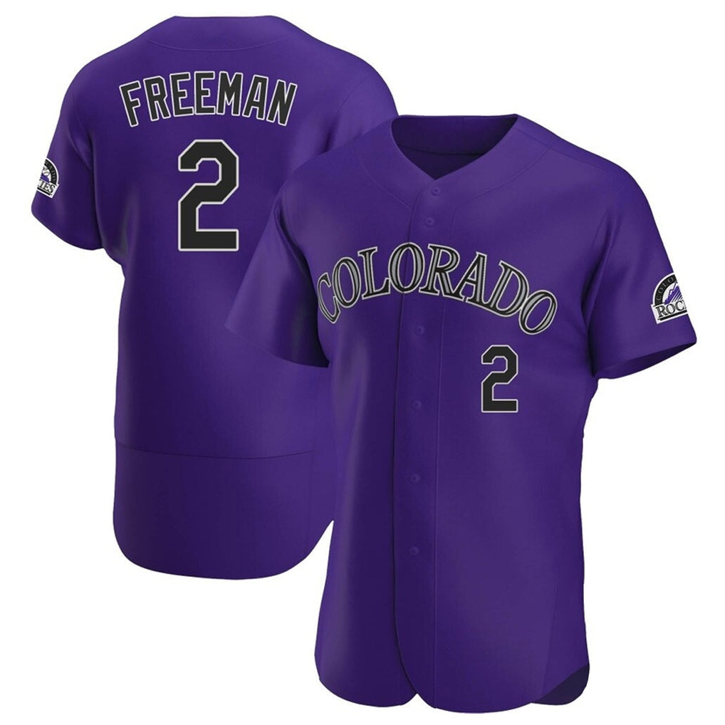 Kooe C.Rockies #2 Tyler Freeman Player Purple Limited Elite Home Stitched Jerseys