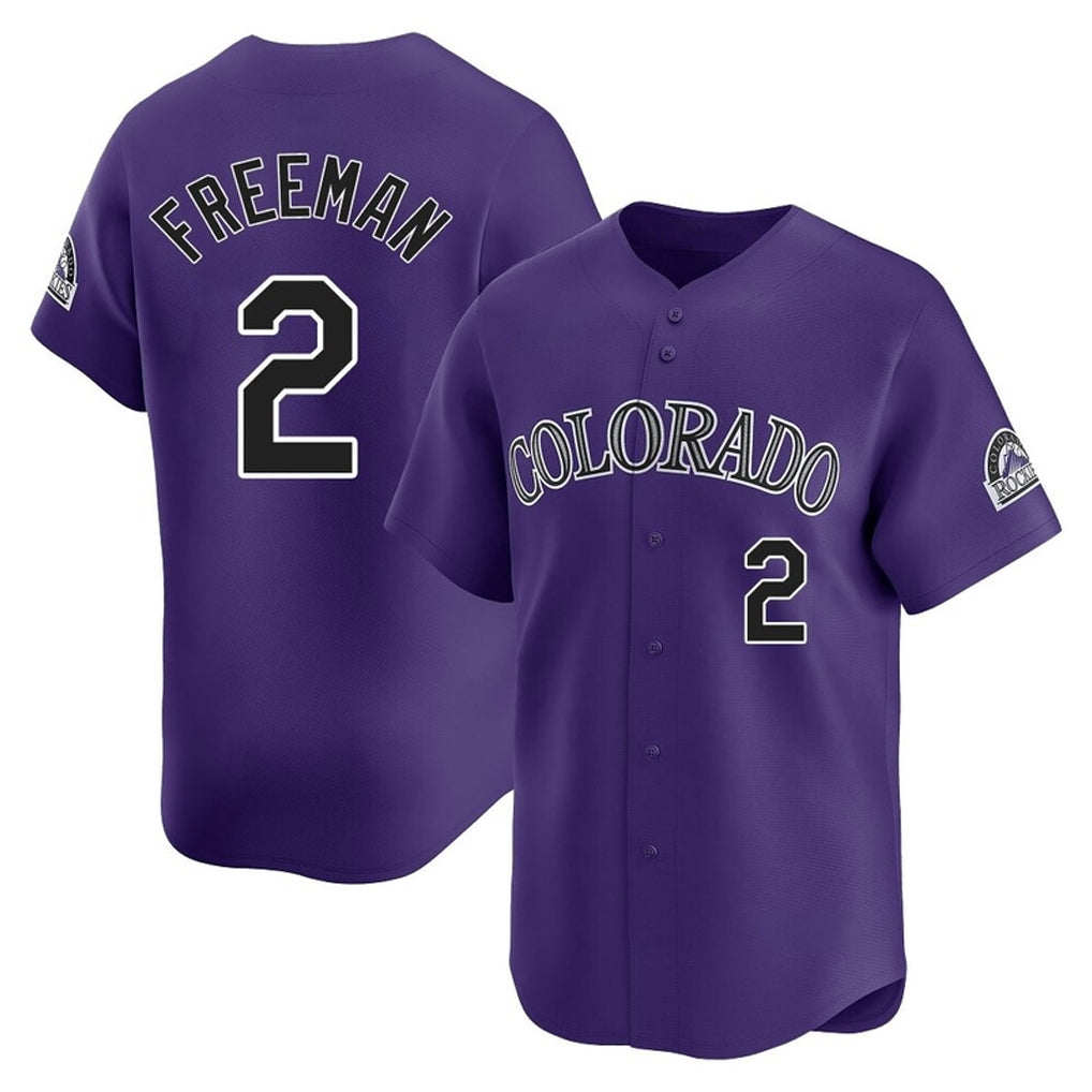 Kooe C.Rockies #2 Tyler Freeman Player Purple Limited Home Stitched Jerseys