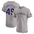 Kooe C.Rockies #49 Antonio Senzatela Player Gray Limited Elite Home Stitched Jerseys