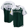 Kooe C.Rockies #49 Antonio Senzatela Player Green City Connect Home Game Stitched Jerseys