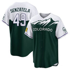 Kooe C.Rockies #49 Antonio Senzatela Player Green City Connect Home Game Stitched Jerseys