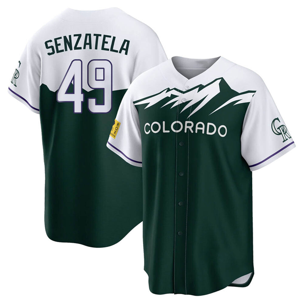 Kooe C.Rockies #49 Antonio Senzatela Player Green City Connect Home Game Stitched Jerseys